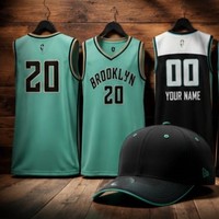 Maillot de basket-ball Brooklyn sans manches, col en V, polyester respirant et léger, anti-humidité, écologique, unisexe, adulte, coupe classique