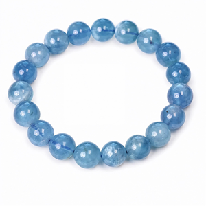 Aquamarine Beads <b>Bracelet</b> 8mm High Quality Natural Blue Gemstone <b>Beaded</b> Stretch Wholesale Bulk Jewelry Supplier - Product Image 6