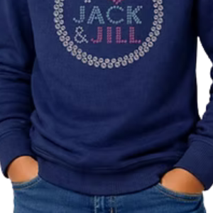 Sudadera con estampado de corazón azul brillante para niñas, suéter informal de manga larga, ropa cómoda para el día a día - Product Image 5