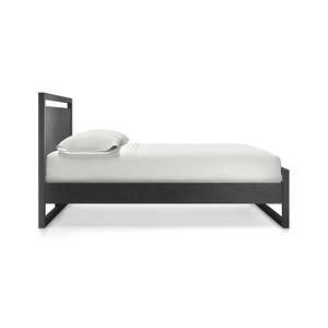 Modern Wooden <b>Platform</b> <b>Bed</b> <b>Frame</b> with Headboard – Minimalist Solid Wood Bedroom Furniture | Pindel Handicraft - Product Image 1