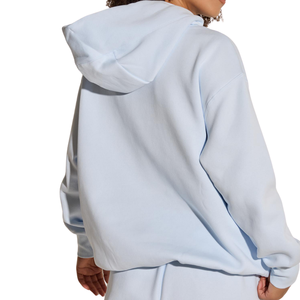 Sweat-shirt en molleton personnalisé pour femme, à fermeture éclair intégrale, coupe décontractée, longueur standard, avec cordon de serrage, fabricant de vêtements OEM ODM - Product Image 2