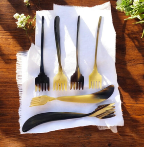 Cuchara de Sopa Estilo Vintage de Cuerno de Buey, Calidad Premium, Cuerno de Búfalo Pulido para Comidas Elegantes, Reposacucharas y Clips para Ollas de Cuerno de Buey Natural - Product Image 3