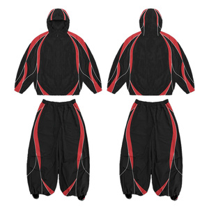 Wholesale Windbreaker <b>Sets</b> Lightweight Outfit Custom Training <b>Set</b> Embroidered Logo OEM Manufacturer - Product Image 2