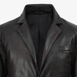 เสื้อแจ็คเก็ตหนังสีดำแบบวินเทจสำหรับผู้ชาย RTS Wholesales พร้อมโลโก้สั่งทำพิเศษ เสื้อแจ็คเก็ตผู้ชายคุณภาพสูงสำหรับฤดูหนาว สไตล์ไฮสตรีท - Product Image 3