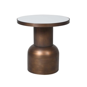 Premium Quality Metal <b>side</b> <b>Table</b> With Glass Top Stylish Furniture Addition For Modern Home Interior Durable Construction - Product Image 2