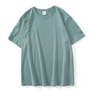 เสื้อยืดคอกลมสีพื้นผ้าฝ้าย 100% ระบายอากาศได้ดี เป็นมิตรกับสิ่งแวดล้อม สำหรับผู้ชาย ผ้าหนัก 460 กรัม แขนสั้น สวมใส่สบายๆ ในฤดูร้อน - Product Image 4