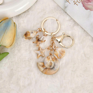 Seashell Keychain <b>Ocean</b> Theme Acrylic Pendant Fashion Key Ring Beach Style Gift Accessory - Product Image 2