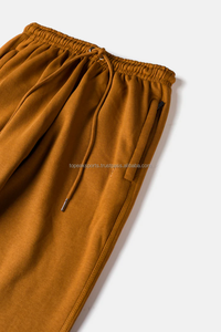 2026 OEM Men's Plus Size Casual Sweatpants Midweight Cotton <b>Drawstring</b> Waist Jogger Pants Autumn Loose Fit <b>Trousers</b> Orange Color - Product Image 2