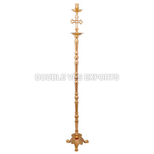 Candelero para Acolita |   Candelabro de Latón para Procesiones - DOUBLE VEE EXPORTS - Product Image 2
