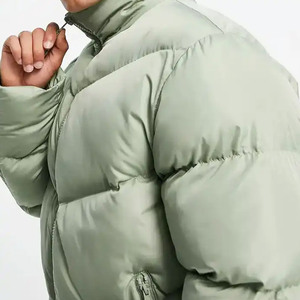 Nouvelle veste d'hiver rembourrée unisexe en laine personnalisée avec col à capuche, taille plus, noire, style streetwear, de haute qualité - Product Image 4