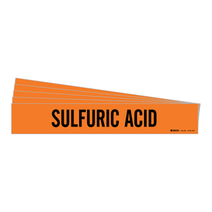 Marqueur de tuyauterie résistant aux produits chimiques Brady, acide sulfurique, flexible, 4 x 24 pouces, pour tuyauterie industrielle - Product Image 2