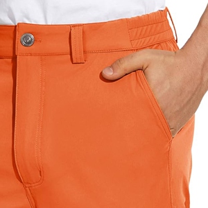 Pantalon cargo orange pour homme, léger, séchage rapide, plusieurs poches, décontracté, été, taille mi-haute, fermeture boutonnée - Product Image 6