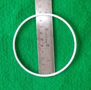 Cercle métallique blanc circulaire de 10 cm, pièce unique, design minimaliste pour attrape-rêves, décoration murale, usage décoratif - Product Image 1