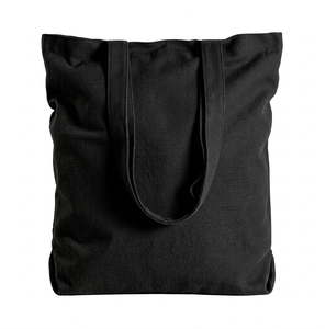 Sac fourre-tout en toile de couleur noire avec votre taille personnalisée et impression de logo promotionnel sur mesure - Product Image 2