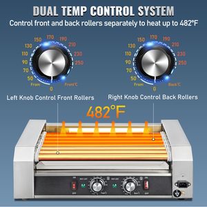 Griglia per Hot Dog in Acciaio Inox da 18 Posti con 7 Rulli, Doppio Controllo della Temperatura e Luce LED - Product Image 4