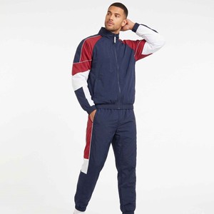 Custom Manufacturers Men's Nylon <b>Jacket</b> and Nylon Tracksuit Two Piece Reflective Stripe High Quality Windbreaker Sweatsuit - Product Image 3