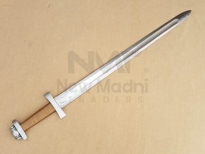 ดาบไวกิ้งทำมือ ด้ามจับลวดพันเหล็กกล้าคาร์บอนสูง รุ่น NMT-2554 - Product Image 6