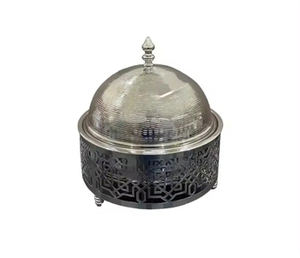 Luxury Silver Shiny Polished Hotpot with Silver Lid Crafted for Kitchenware and Elegant Serving Dishes Ideal for Tabletop - Product Image 6