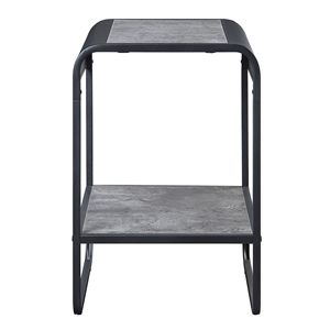 Tavolo Consolle a 1 Ripiano in Cemento Grigio e Nero, Elegante Tavolino d'Appoggio dal Design Moderno - Product Image 2