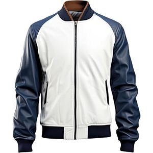 Blouson de moto en cuir PU pour homme, design moderne, vêtements de moto élégants, vêtements décontractés, vêtements d'extérieur tendance - Product Image 1