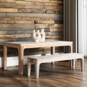 Unique 190cm Teak Wood Bench with Arch Design and Rounded Edges for Outdoor Hotel & Restaurant Dining Areas & Communal Spaces - Product Image 3