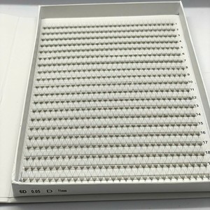 Extensions de cils en cheveux synthétiques de haute qualité, naturellement doux, faits à la main, en éventail, en bande, XL XXL, mini-bande, longueurs mixtes, 3D-20D, noirs - Product Image 6