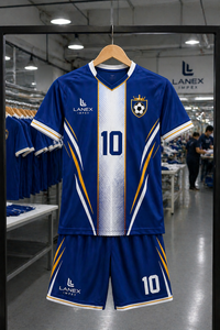Conjunto Profesional Personalizado de Camiseta y Pantalones Cortos de Fútbol, Uniforme de Fútbol Sublimado, Ropa Deportiva de Equipo Transpirable de Secado Rápido, Venta al Por Mayor - Product Image 6