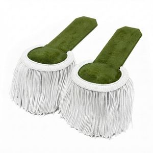 Épaulettes décoratives à franges avec broderie dorée pour uniformes, cérémonies, défilés et spectacles - Product Image 4
