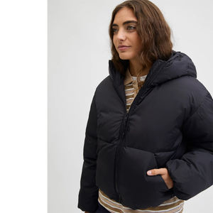 Chaqueta Acolchada Personalizada 2026, con Capucha, de Lona, Resistente al Viento, Transpirable, Elegante, Ultra Cálida, para Mujer, Talla Grande - Product Image 4