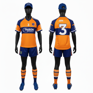 Uniforme de Fútbol Gaélico para Mujer, 150 GSM, Poliéster Transpirable Interlock, Diseño de Paneles Azul Granate, Sublimación, Equipación Personalizada para Equipo - Product Image 3