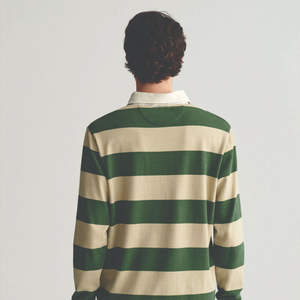 เสื้อโปโลลายทางลำลองสำหรับผู้ชาย - เนื้อผ้านุ่ม ทนทาน เหมาะสำหรับใส่เล่นกีฬาและชุดลำลองทุกวัน เสื้อรักบี้ OEM - Product Image 3