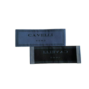 Garment Accessories <b>Black</b> Woven Label Customize Print logo Private Label Clothing Fabric T-shirt Neck Label - Product Image 4