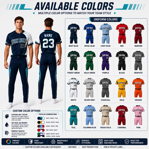 Men Baseball Uniform Set Custom Team Jersey Pants Sublimation Full Button <b>Athletic</b> Sports Apparel OEM Private Label Supplier - Product Image 6