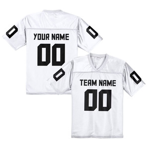 เสื้อฟุตบอลอเมริกันเด็กแบบใหม่ขายส่ง ผ้าโพลีเอสเตอร์พิมพ์ลายแบบซับลิเมชั่น รับทำโลโก้ตามสั่ง สำหรับเด็กผู้ชายและเด็กผู้หญิง ไซส์พลัส - Product Image 2