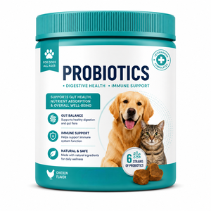 OEM ODM Golosinas Blandas para Perros, Probióticos, Suplemento Prebiótico para Mascotas, Salud Digestiva Intestinal, Multivitamínico 100% Natural, Marca Privada - Product Image 1