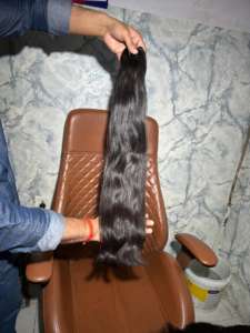 Extensions de cheveux humains droits naturels vierges indiens Tous les rubans droits crépus Longueur étirée Style de vague de couleur naturelle - Product Image 4