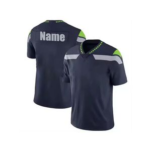 American Football Jersey 100% Polyester Anti-Bacterial Quick Dry <b>Silver</b> Breathable Custom Name Number Printed Plus Size Sports - Product Image 4
