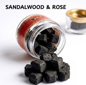 Sandalwood & Rose <b>Bakhoor</b> Square | Shape Premium Arabian Incense Square Shape for Home & Long-Lasting <b>Oud</b> Fragrance <b>Bakhoor</b> - Product Image 1