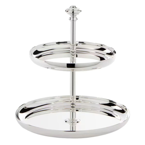 Soporte moderno de metal para exhibir cupcakes y pasteles con plato ancho y base estable para decoración de fiestas - Product Image 1