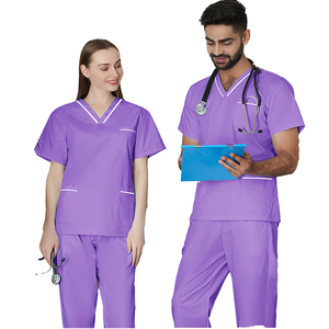 Hospital Nurse <b>Doctor</b> Medical Scrub Suit Comfortable Healthcare Uniform <b>Set</b> for Daily Use - Product Image 3