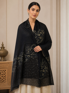 Long Lace and Heavy Stone Work Breathable & Durable Scarf for Women All Seasons Fashion Elegant <b>Shawl</b> <b>Wrap</b> - Product Image 1