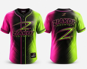 เสื้อเบสบอลอุตสาหกรรม ZIAKOT แบบซับลิเมชั่น แขนสั้น ทรงปกติ ระบายเหงื่อได้ดี ใส่ได้ทุกฤดู สำหรับผู้ใหญ่ ทั้งชายและหญิง - Product Image 3