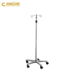 Support de perfusion IV moderne en aluminium argenté pour hôpital - Product Image 2