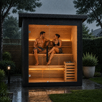 Sauna Exterior Tradicional de Cedro Rojo Grande Kaitong para Jardín