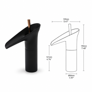 Robinet de lavabo mural minimaliste en laiton, 2 trous, monocommande, capteur tactile, sans poignée, contrôle fluide de l'eau, finition durable - Product Image 2