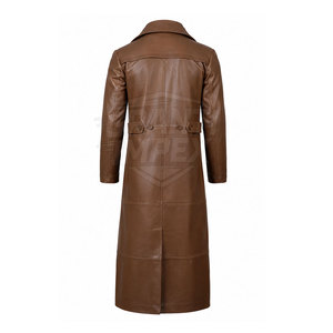 Manteau en cuir de haute qualité au design moderne, écologique, respirant, rembourré de duvet d'oie blanche pour hommes, confortable, manches longues, classique - Product Image 2