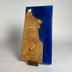 เขียงไม้เคลือบอีพ็อกซี่พรีเมียมสำหรับโต๊ะอาหารสมัยใหม่ เขียงไม้เรซิ่นริเวอร์แฮนด์เมดสำหรับเสิร์ฟอาหาร - Product Image 2