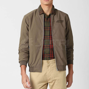 Blousons d'aviateur élégants pour hommes, hiver, logo sur le devant, fermeture éclair, qualité supérieure, service de production OEM, polyester/nylon - Product Image 2