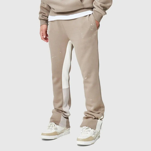 Men's High Elastic Waist Canvas Sweatpants with Custom Logo Waterproof & Breathable <b>Jogger</b> Track Pants - Product Image 1