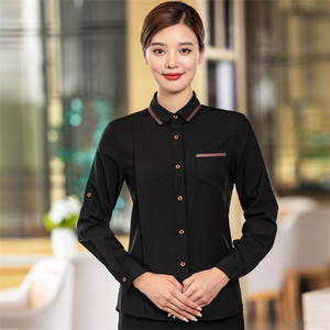 Camisas de Uniforme Personalizadas con Botones para Camareros y Camareras, Manga Larga, Unisex, para Restaurantes, Cocinas, Hoteles, Bares y Pubs - Product Image 1